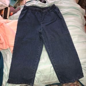 Plus size stretchy Capri jeans